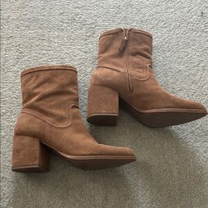 Vince Camino Brown Suede Ankle Boots, 10M